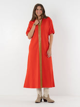 EMILY MCCARTHY POPPY MAXI W/ LEATHER STUD DETAIL